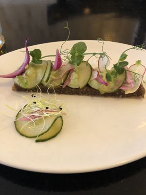 Pickles tartine at 42 Degrés in Paris
