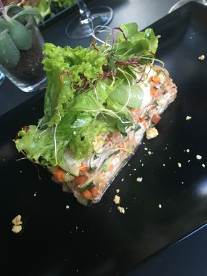 Zucchini lasagna at 42 Degrés in Paris