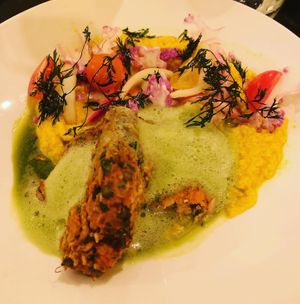 Lentils and carrot purée  at 42 Degrés in Paris