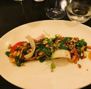 Girolles as a starter at 42 Degrés in Paris