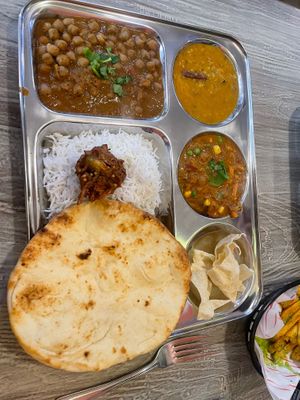 Vegan thali plate  at Manjeera - Food Stall in Pontypridd