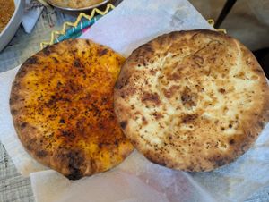 Chilli naan and garlic naan at Manjeera - Food Stall in Pontypridd