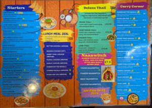 Menu at Manjeera - Food Stall in Pontypridd
