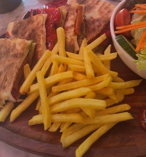 Vegan toasted sandwich at Mr.Dumpling Mantı - Sirkeci in Istanbul