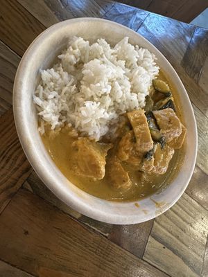 Vegan butternut squash tofu curry  at I Thai - Kiosk in East London