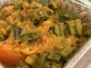 Okra the finger licking of the ladies fingers  at Saji's  in Gateshead