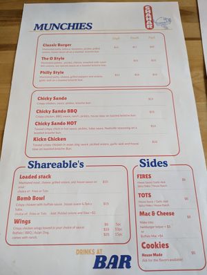 Menu 3/25 at Shahar in Louisville