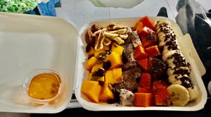 Coconut yogurt fruit bowl. at Tito's Bitchin' Burritos & Sourdough Pizzas in Koh Samui