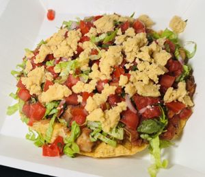 Buddha Tostada with Vegan Cheese  at Tito's Bitchin' Burritos & Sourdough Pizzas in Koh Samui