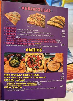 2026 menu  at Tito's Bitchin' Burritos & Sourdough Pizzas in Koh Samui