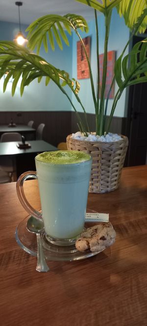 Matcha latte at Black Cat - Café Bar in Murcia