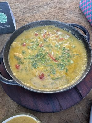 vegan moqueca (banana)  at Beach Park Restaurante in Porto Das Dunas