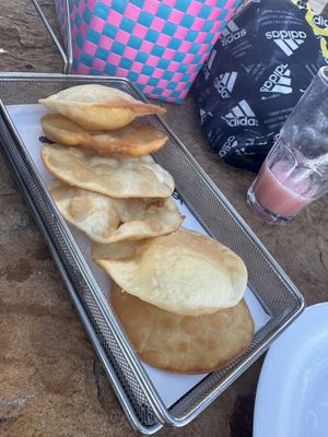 vegan pastel  at Beach Park Restaurante in Porto Das Dunas