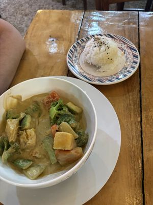 Veggie curry  at Anthony's Asian Cuisine in Tamarindo