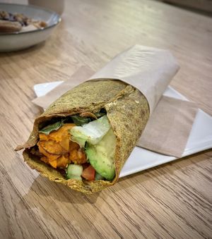 Huge breakfast wrap  at The Green Moustache - Lorimer Rd in Whistler