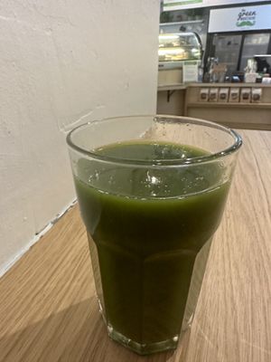 Invigorating juice with Ginger  at The Green Moustache - Lorimer Rd in Whistler