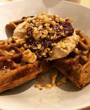 Waffles! at The Green Moustache - Lorimer Rd in Whistler