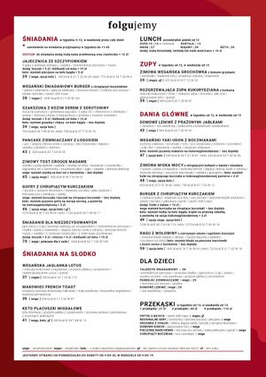 Menu food  at Folgujemy in Wroclaw
