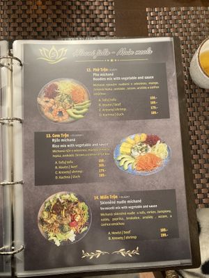 Menu  at Simba in Plzen