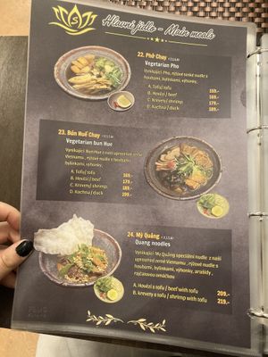 Menu  at Simba in Plzen