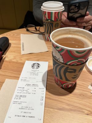 Cafe Americano with oat milk   at Starbucks - Napoli Galleria in Naples