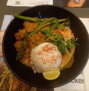 Coconut vegan chicken kare curry at Wagamama in Dundee