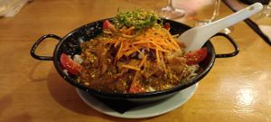 Curry vegano con heura at Madame in Barcelona