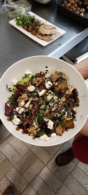 Our salade composée ! at La Droguerie in Vernoux-en-vivarais