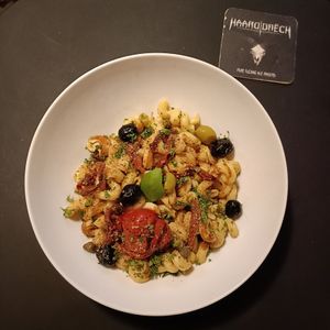 Pasta à la méditerranéenne :) at La Droguerie in Vernoux-en-vivarais