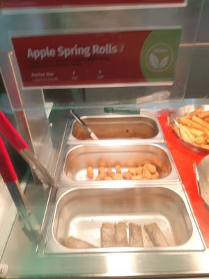 Apple spring rolls at Chopstix Noodles in Coventry