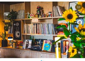 Vinyl corner  at Bar Yuki in Milton