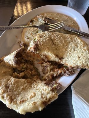Vegan pupusa  at Pupusas Paradise in Denver