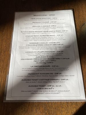 Menu at Apotheca Cafe - Brunch - Bar in Neuchatel