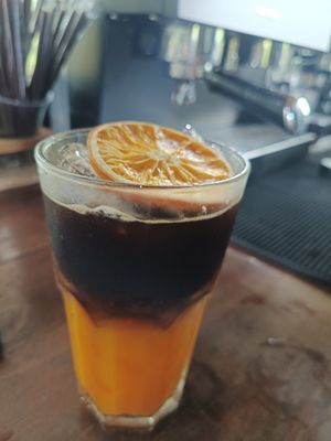 Orange Coffee at Tarzan Coffee Hut in Surat Thani
