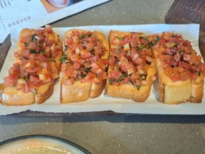 Bruschetta at Opso Cafe in Jaipur