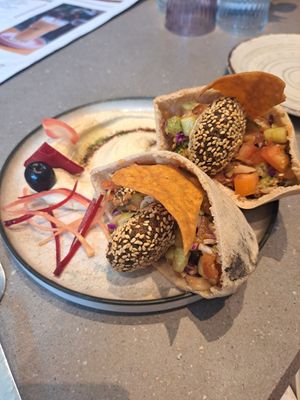 Fafafel wasnt dry! at Opso Cafe in Jaipur