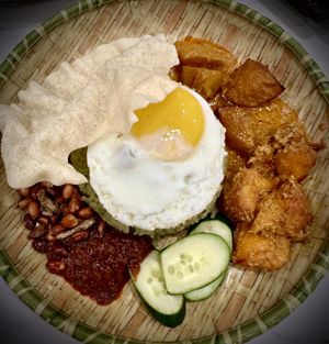 Rendang Curry Pandan Nasi Lemak  at Pang Pang Kopi SG -香香咖啡 in Central Singapore