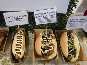 Veganworld, Hasselt, Kerstbeurs at The Vegan Sausage King in Rotterdam