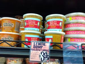 Soups and beet poke at Trader Joe's in Naples