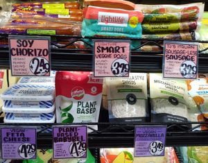 Vegan cheese and mock meats at Trader Joe's in Naples