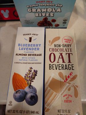 Plant milks and granola bites at Trader Joe's in Naples