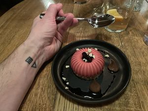 Beetroot cake (CHF 11.-)  at Zebra in Bern