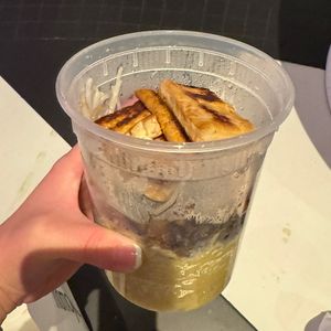 mushroom ramen with tofu   at Momofuku in Las Vegas