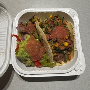 two veggie tacos   at Pinches Tacos in Las Vegas