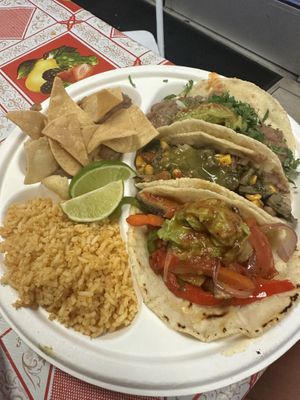 One of each taco😄 at Pinches Tacos in Las Vegas