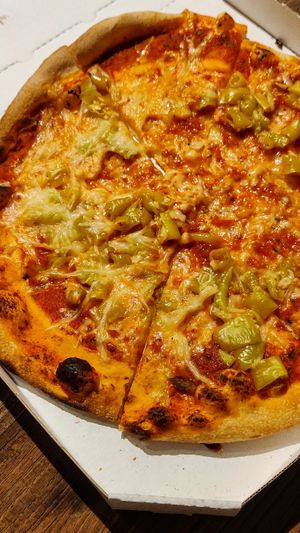 Pizza Peperoni vegan at Dilgelay in Stuttgart