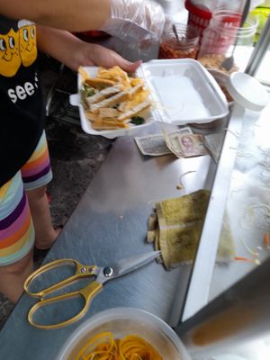 Preparing my food at Bun Mi Xao Chay  in Ho Chi Minh City
