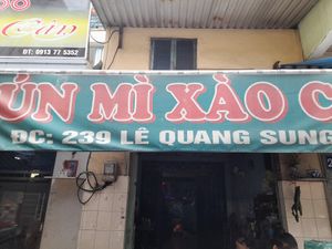 Main sign at Bun Mi Xao Chay  in Ho Chi Minh City