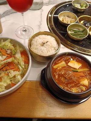 Vegetarian set menu at Ristorante Chingu BBQ in Treviso