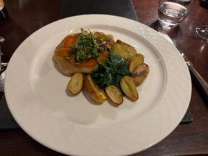 Carrot tarte tatin  at Chaloners Restaurant in Guisborough